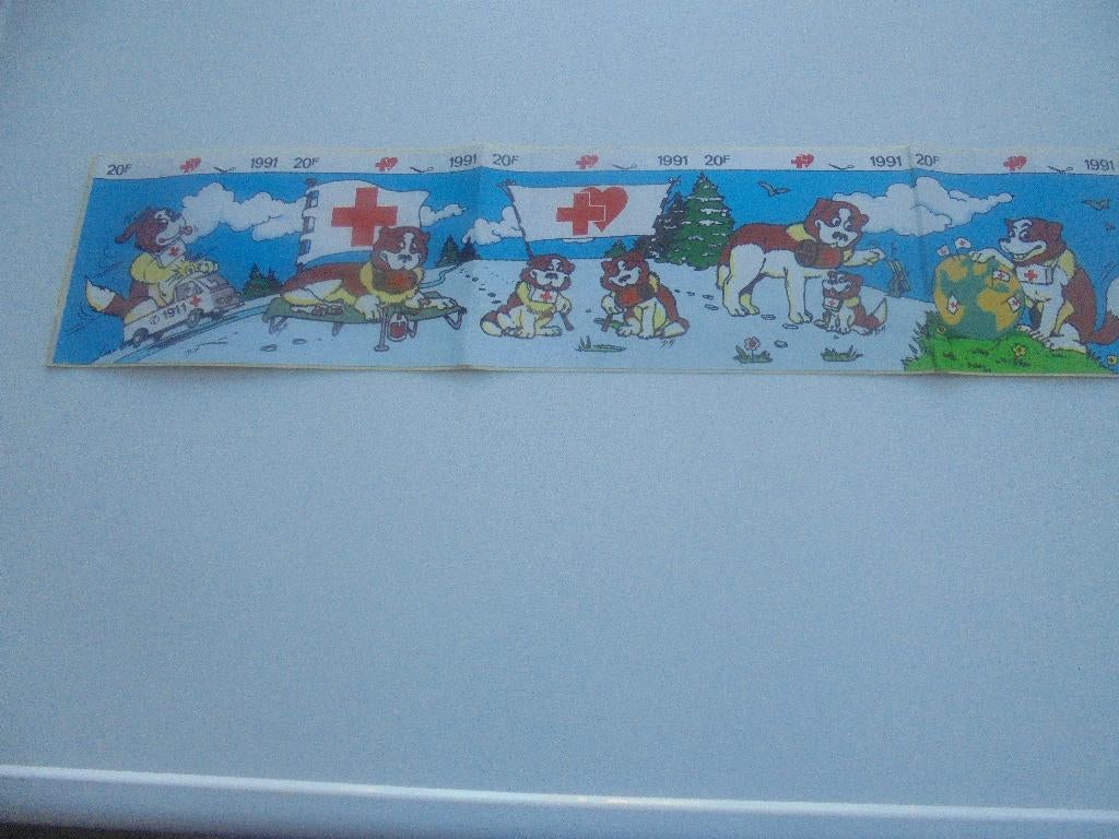 stickers van het rode kruis -1991-92-94 en99, Verzenden, Zo goed als nieuw, Overige typen