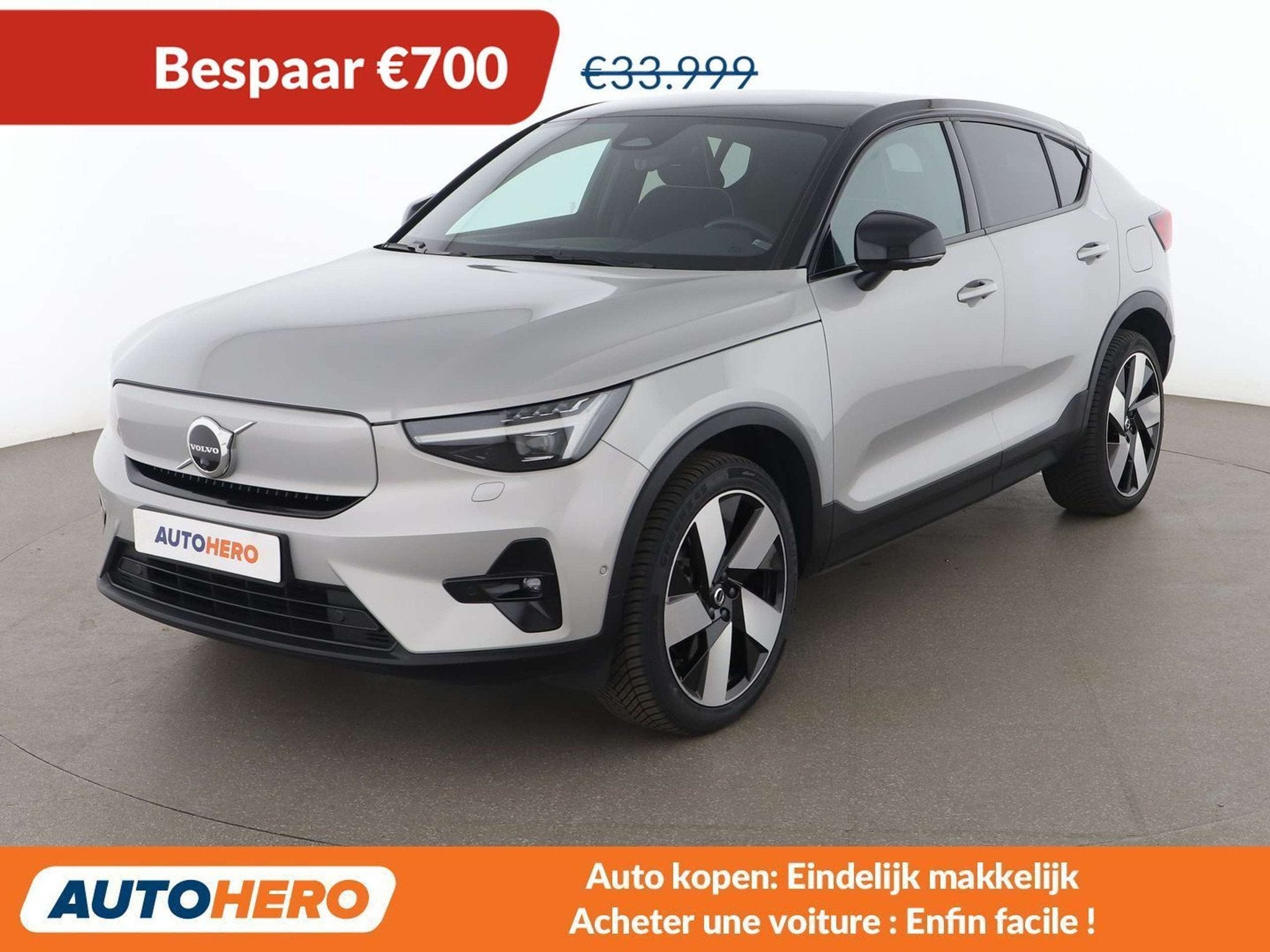 Volvo C40 Recharge Twin Pure 300 kW Ultimate AWD (bj 2022), Auto's, Gebruikt, Zwart, Elektrisch, 5 zetels