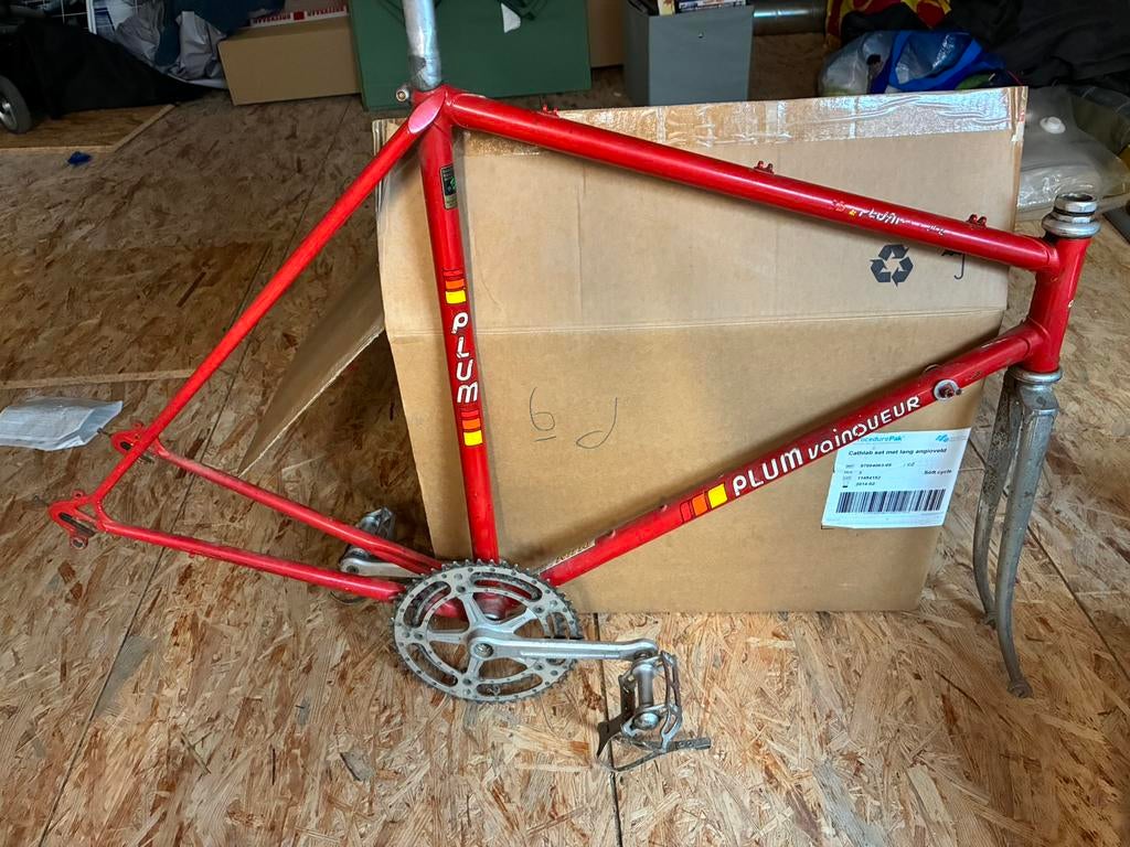 Plum Vainqueur stalen fietsframe - vintage, Fietsen en Brommers, 28 inch, Gebruikt, Staal, Ophalen