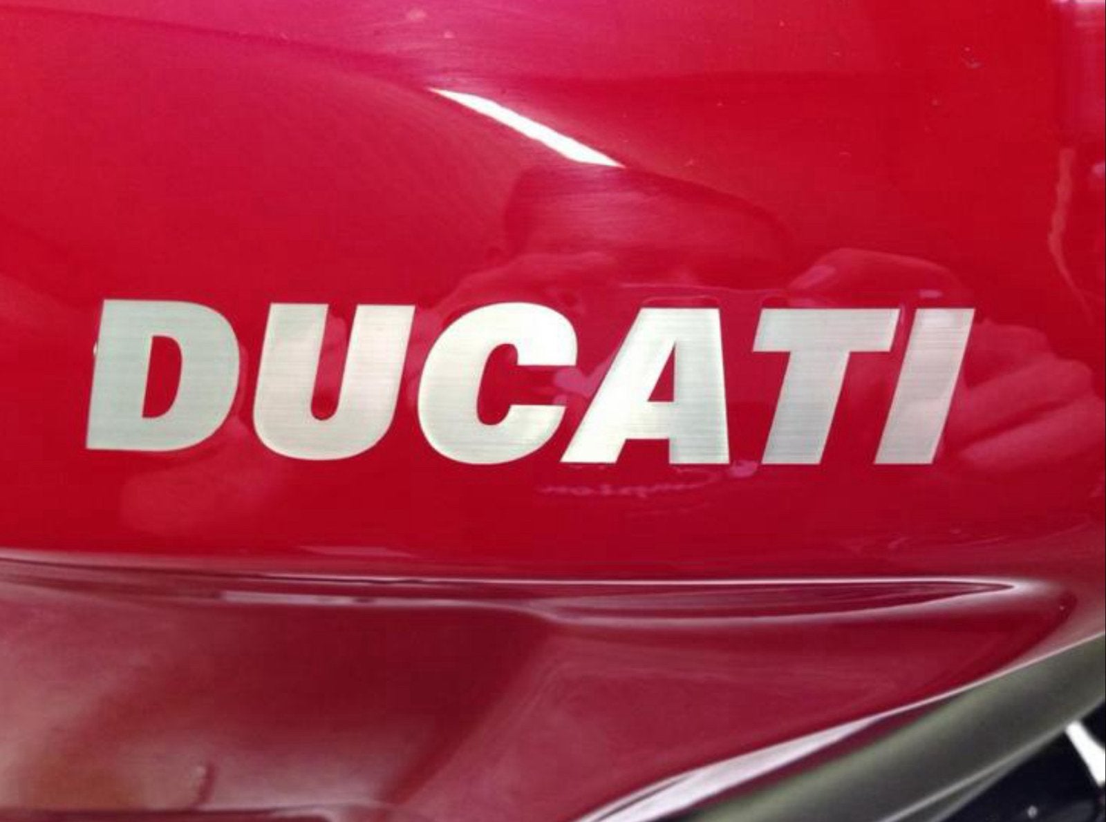 DUCATI corse echte alu look stickers, Ophalen of Verzenden, Zo goed als nieuw
