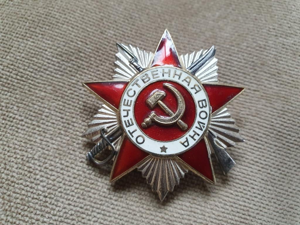 Oude originele Russische orde Vaderlandse Oorlog - genummerd, Ophalen of Verzenden, Lintje, Medaille of Wings