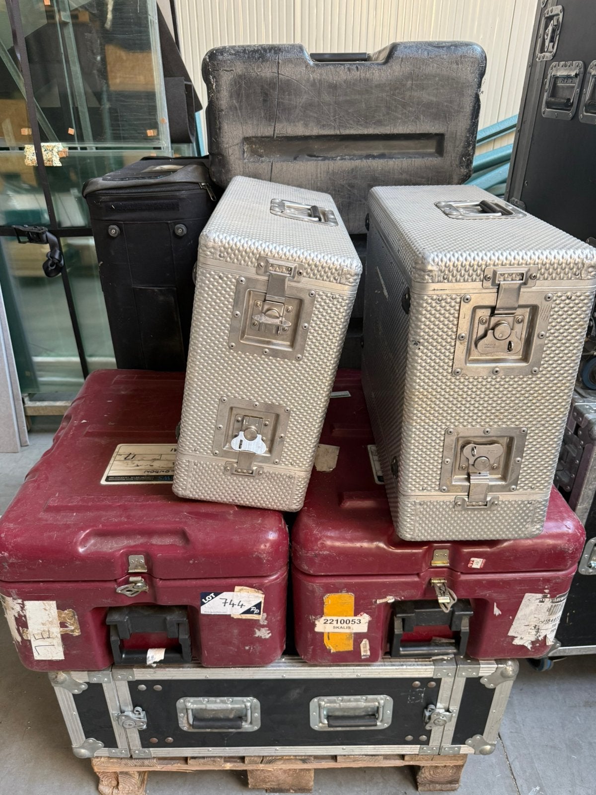 8 x Flightcase / plastic containers 19”, Ophalen, Gebruikt, Flightcase