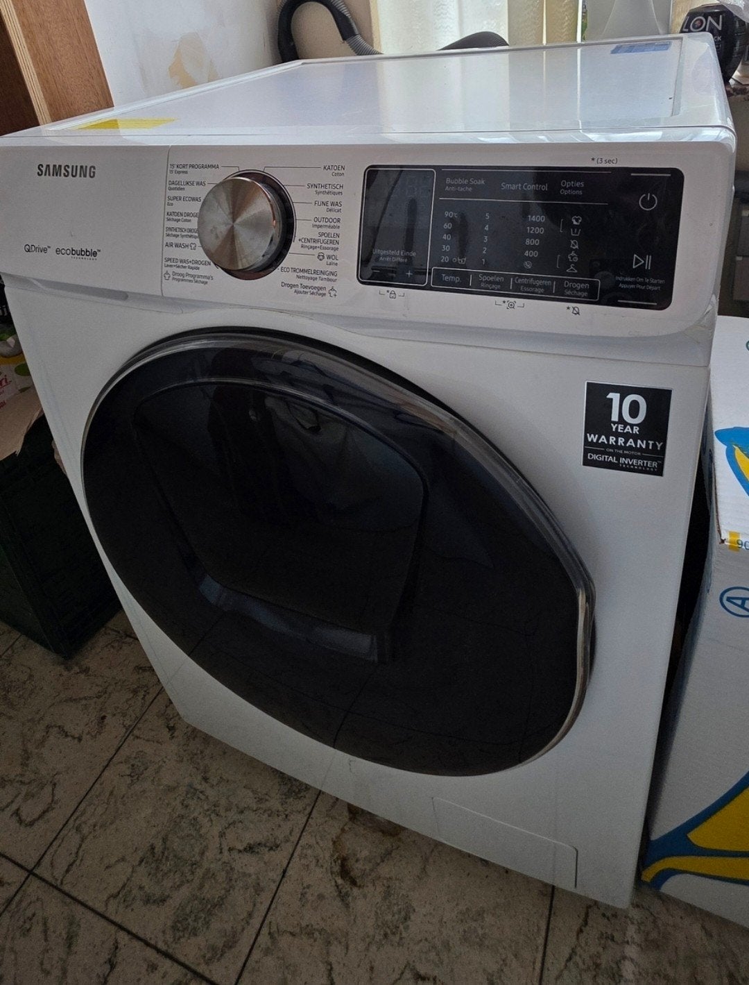 Samsung QuickDrive was-droogcombinatie, 8 tot 10 kg, Ophalen, Zo goed als nieuw