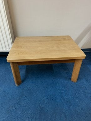 Table basse/table d'appoint - chêne clair - 80 x 60 cm, Enlèvement, Utilisé, 50 à 100 cm, Moins de 50 cm