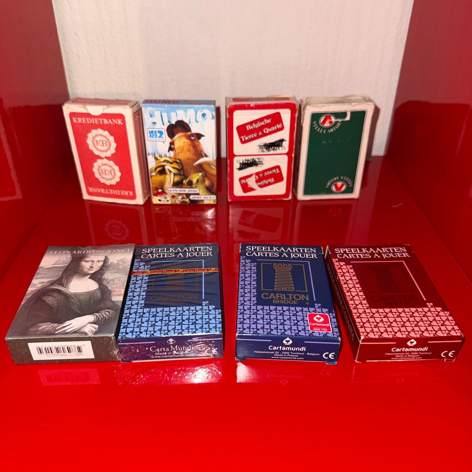 Vintage Lot of 8 Belgian Playing Cards (Cartamundi, …), Ophalen of Verzenden, Gebruikt, Speelkaart(en)