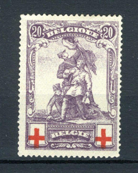 (B) 128 MH 1914 - Au profit de la Croix-Rouge - 1, Trace d'autocollant, Enlèvement ou Envoi, Non oblitéré, Croix-Rouge