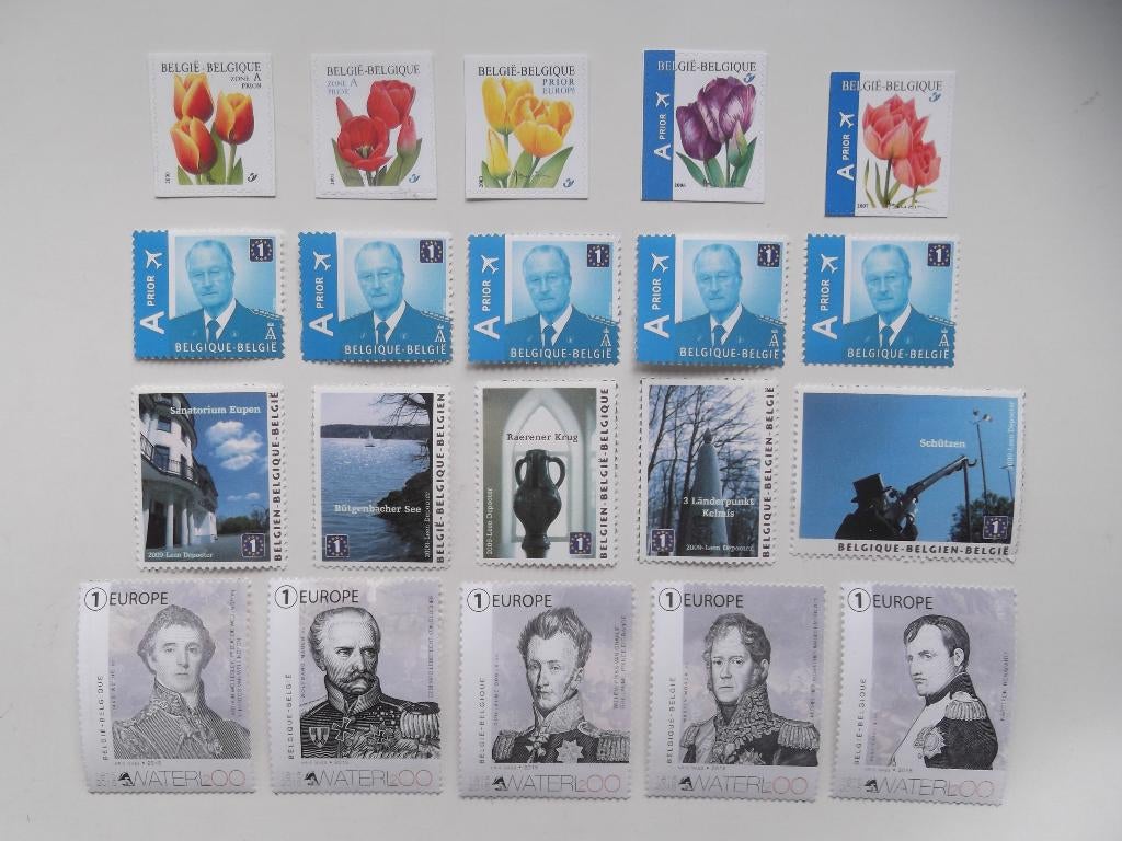 100x Europe waarde 1 - valeur 1, Timbres & Monnaies, Timbres | Europe | Belgique, Enlèvement ou Envoi, Non oblitéré, Timbre-poste