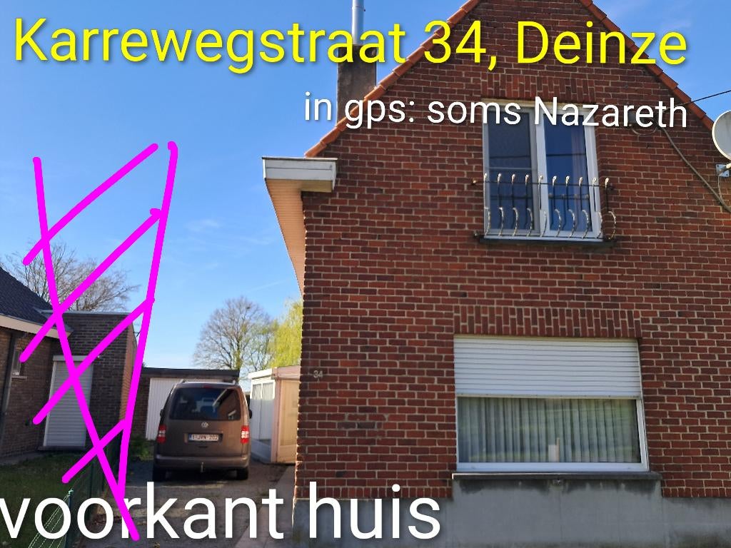 Te renoveren huis met grote tuin en goede ligging in Deinze, 1000 tot 1500 m², 2 kamers, Vrijstaande woning, Verkoop zonder makelaar