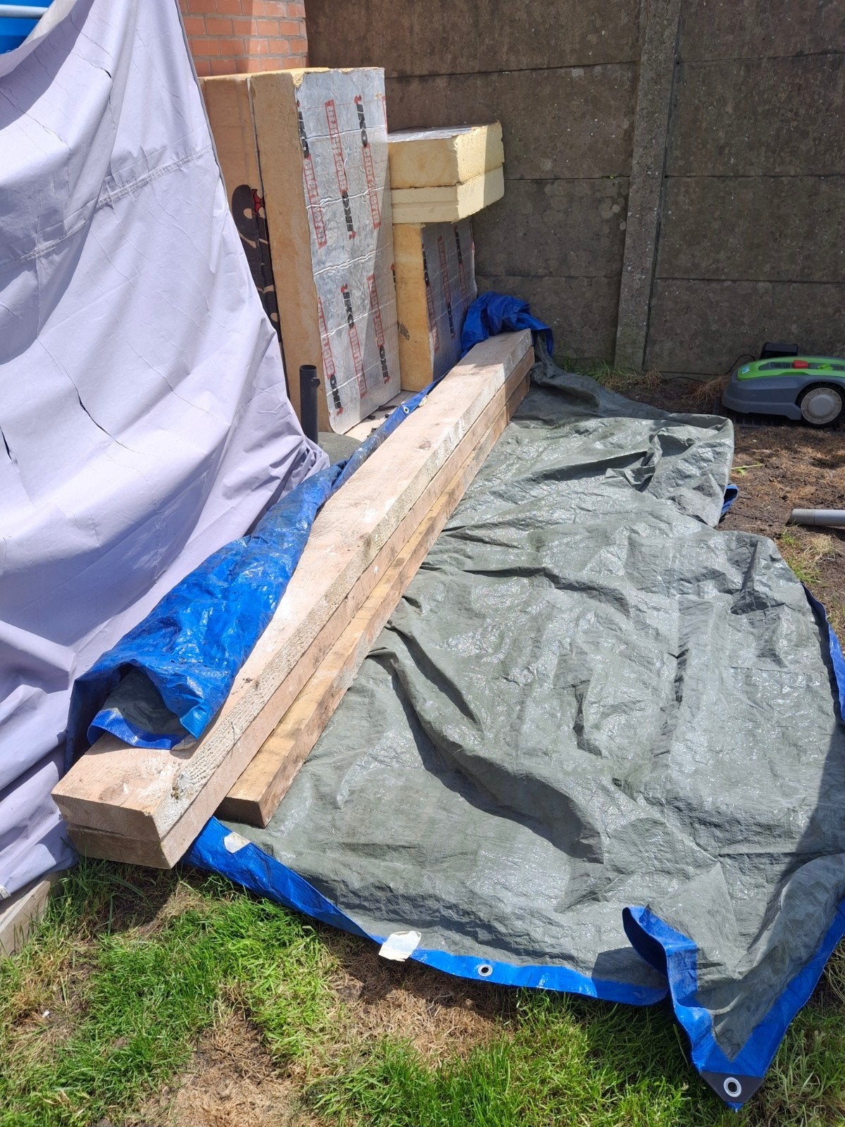 Houten balken B 225 mm D 75 mm, Doe-het-zelf en Bouw, Hout en Planken, Ophalen
