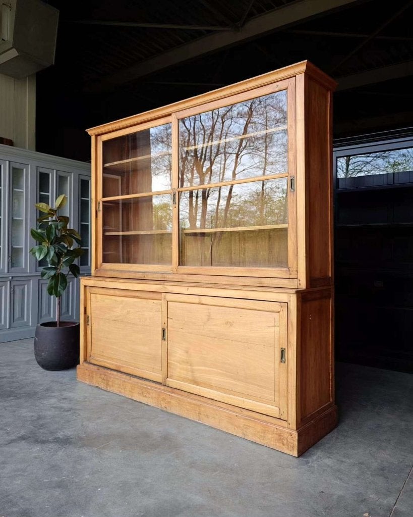 Teak Buffetkast | Ruime Vitrinekast | Winkelkast #5950, Antiek en Kunst, Ophalen of Verzenden