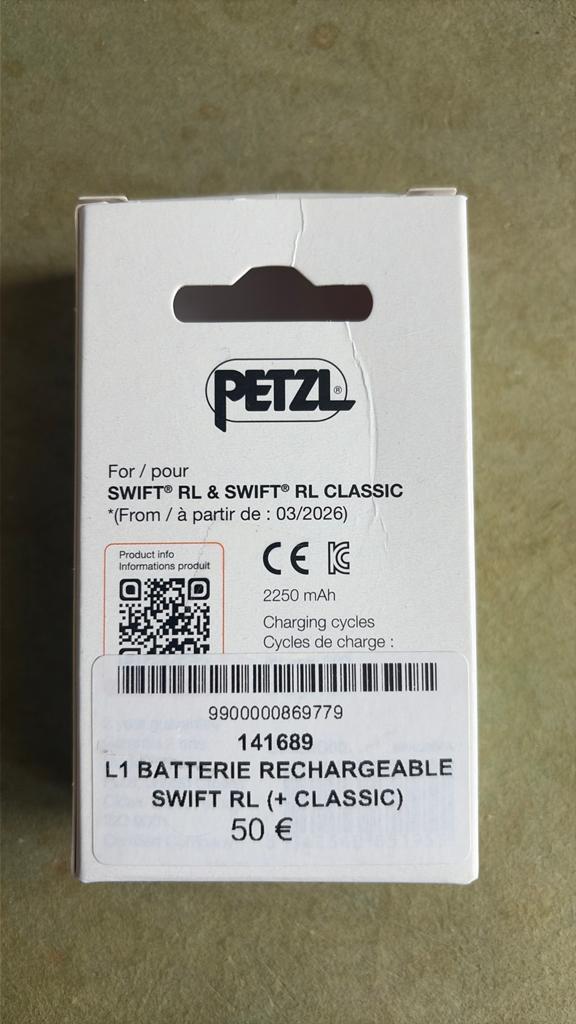 Batterij voor Petzl Swift RL, Caravans en Kamperen, Ophalen, Nieuw, Batterij