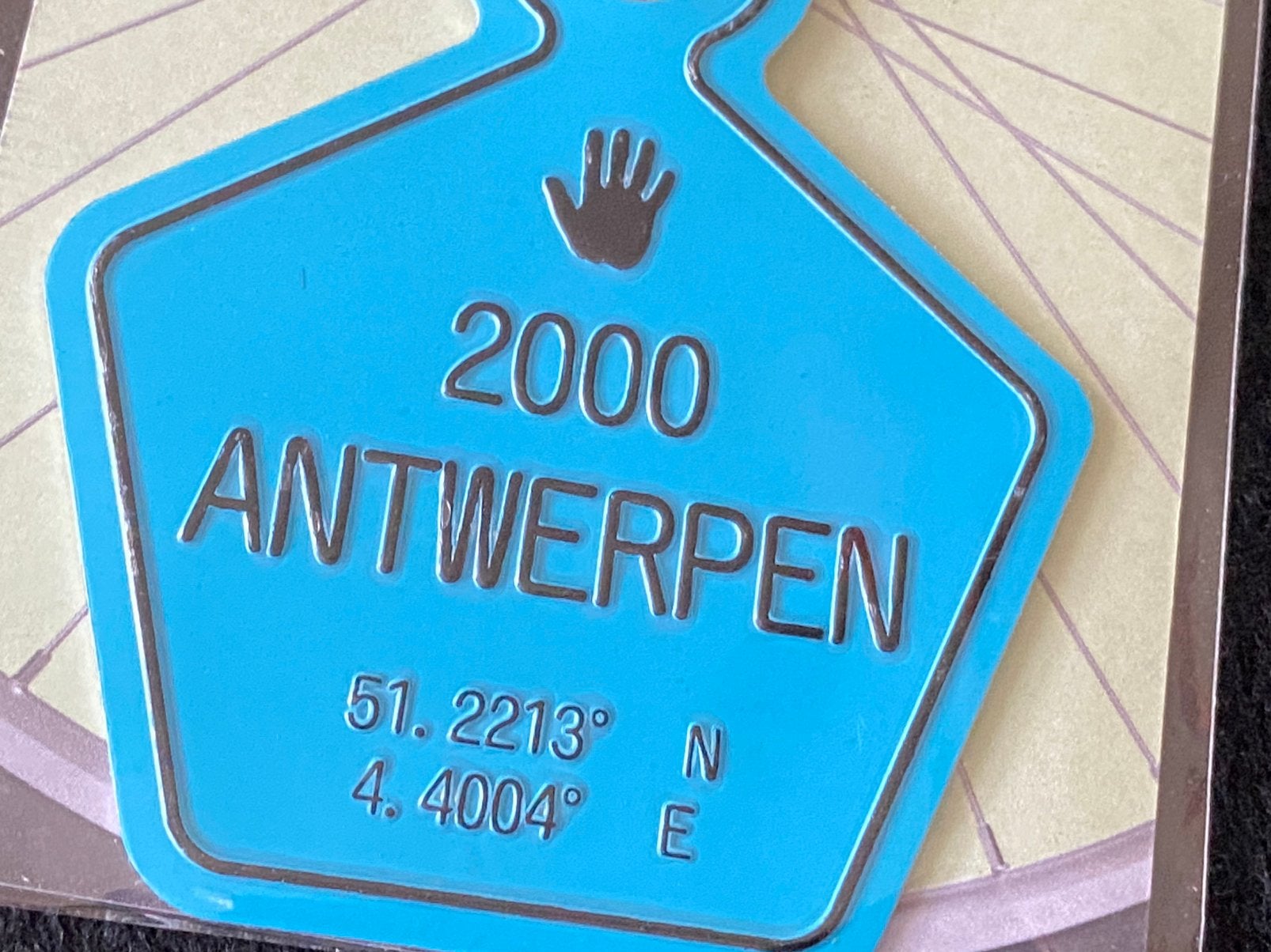 Fietsplaatje ANTWERPEN retro., Enlèvement ou Envoi