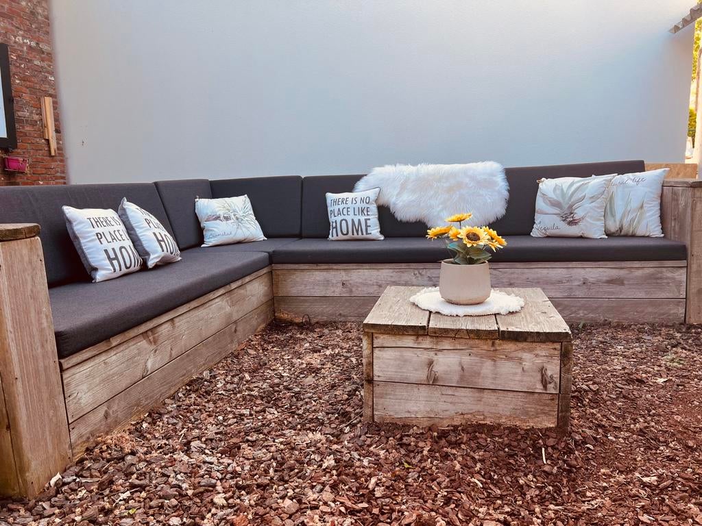 Lounge, Tuin en Terras, Ophalen, Zo goed als nieuw, Steigerhout