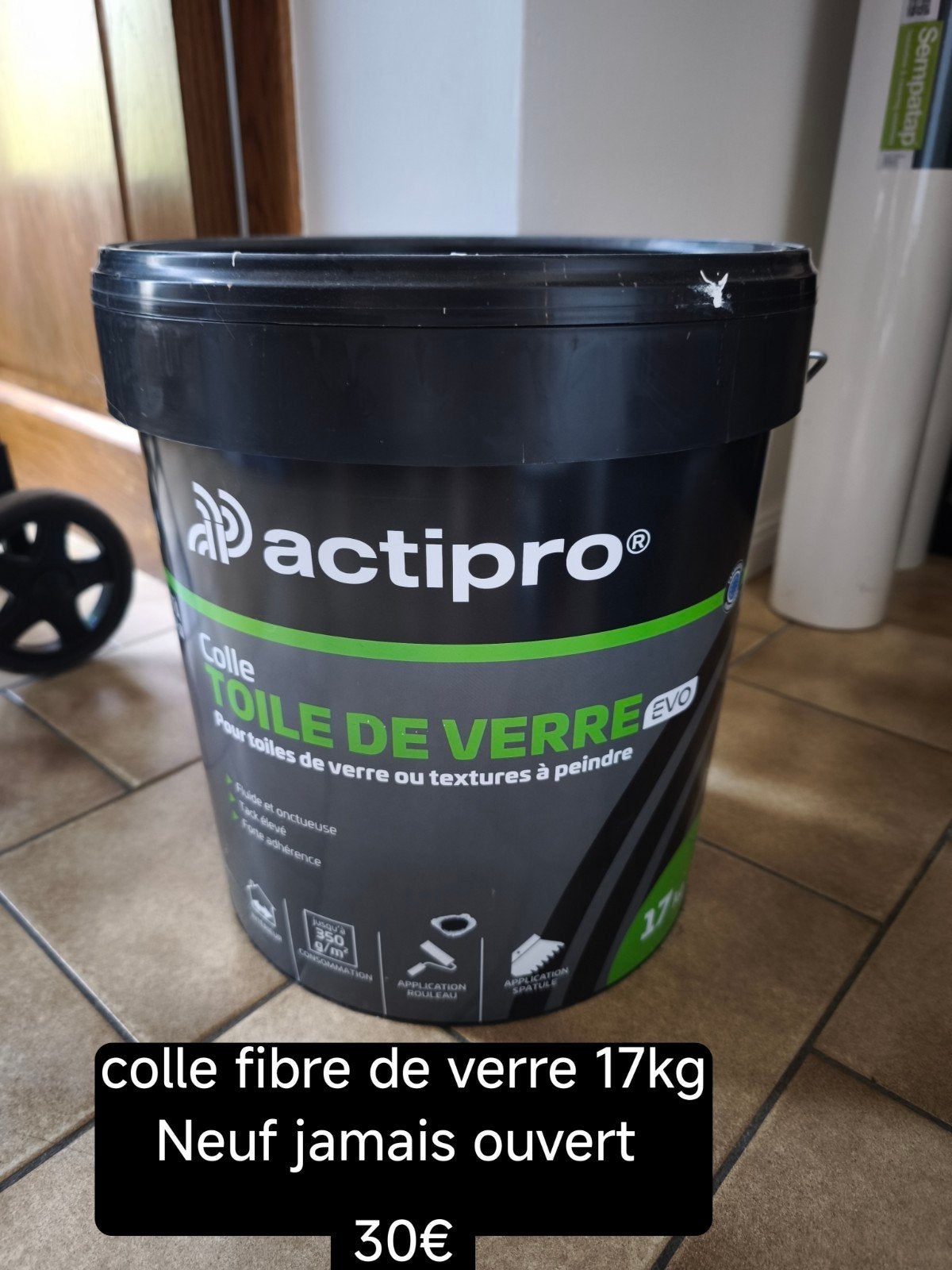 colle toile fibre de verre actipro, Bricolage & Construction, Enlèvement