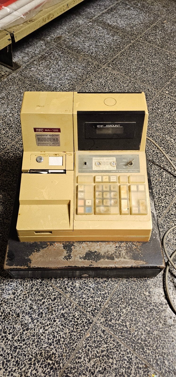 Oude vintage kassa TEC MA-128, Collections, Enlèvement