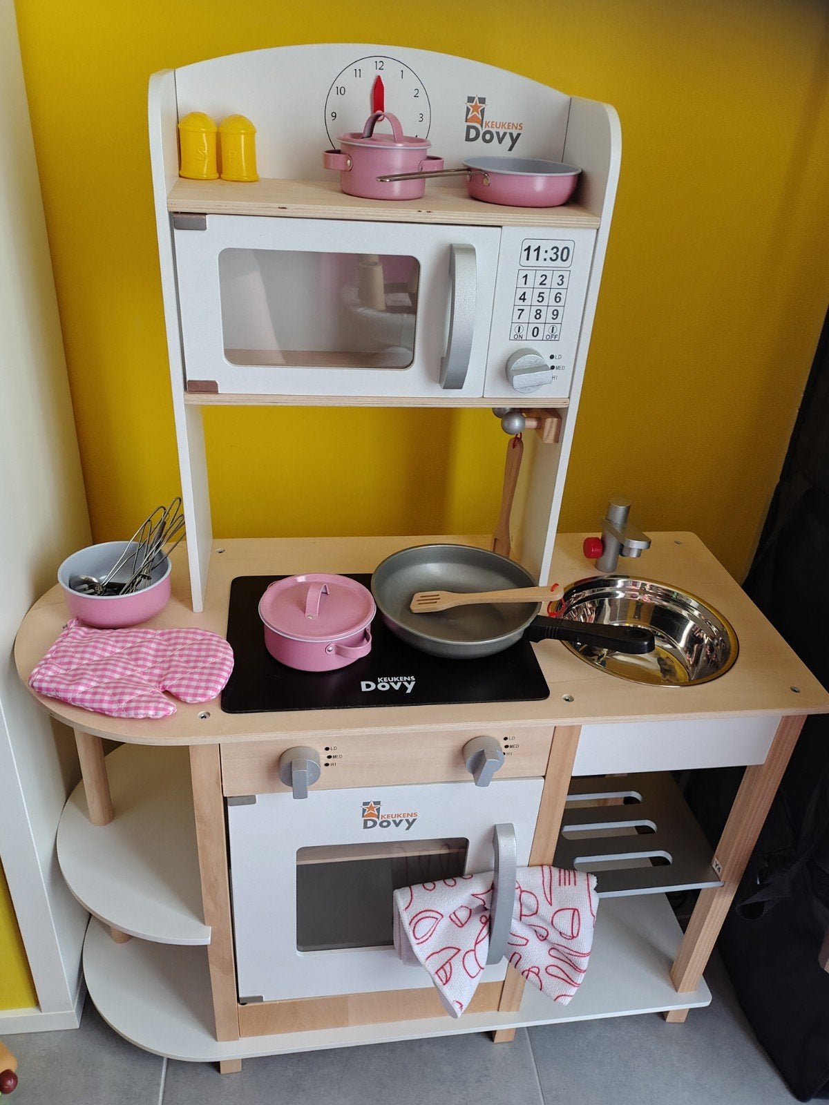 Kenza home speelgoed keukentje + pannenset + groenten, Enlèvement