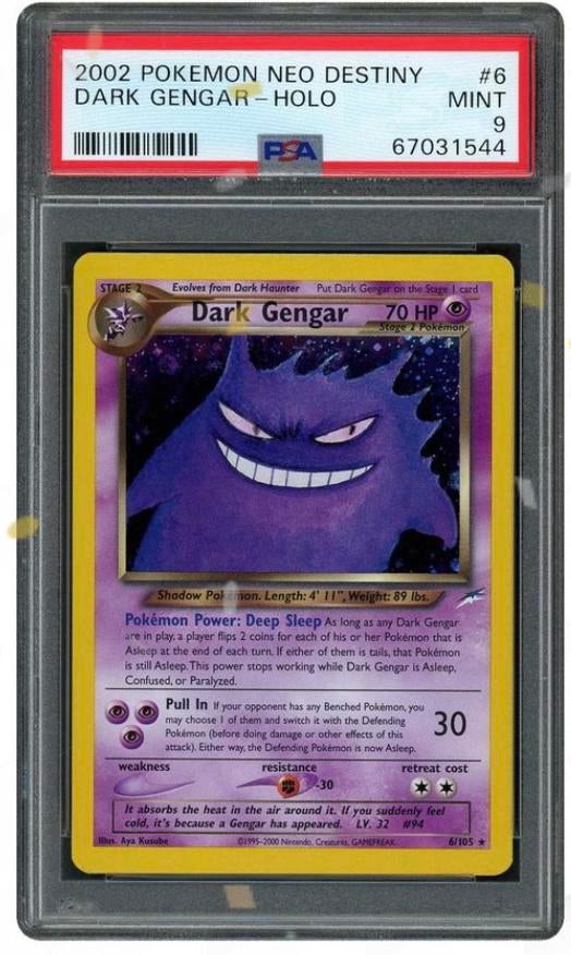 Dark gengar #6 PSA9, Ophalen, Zo goed als nieuw