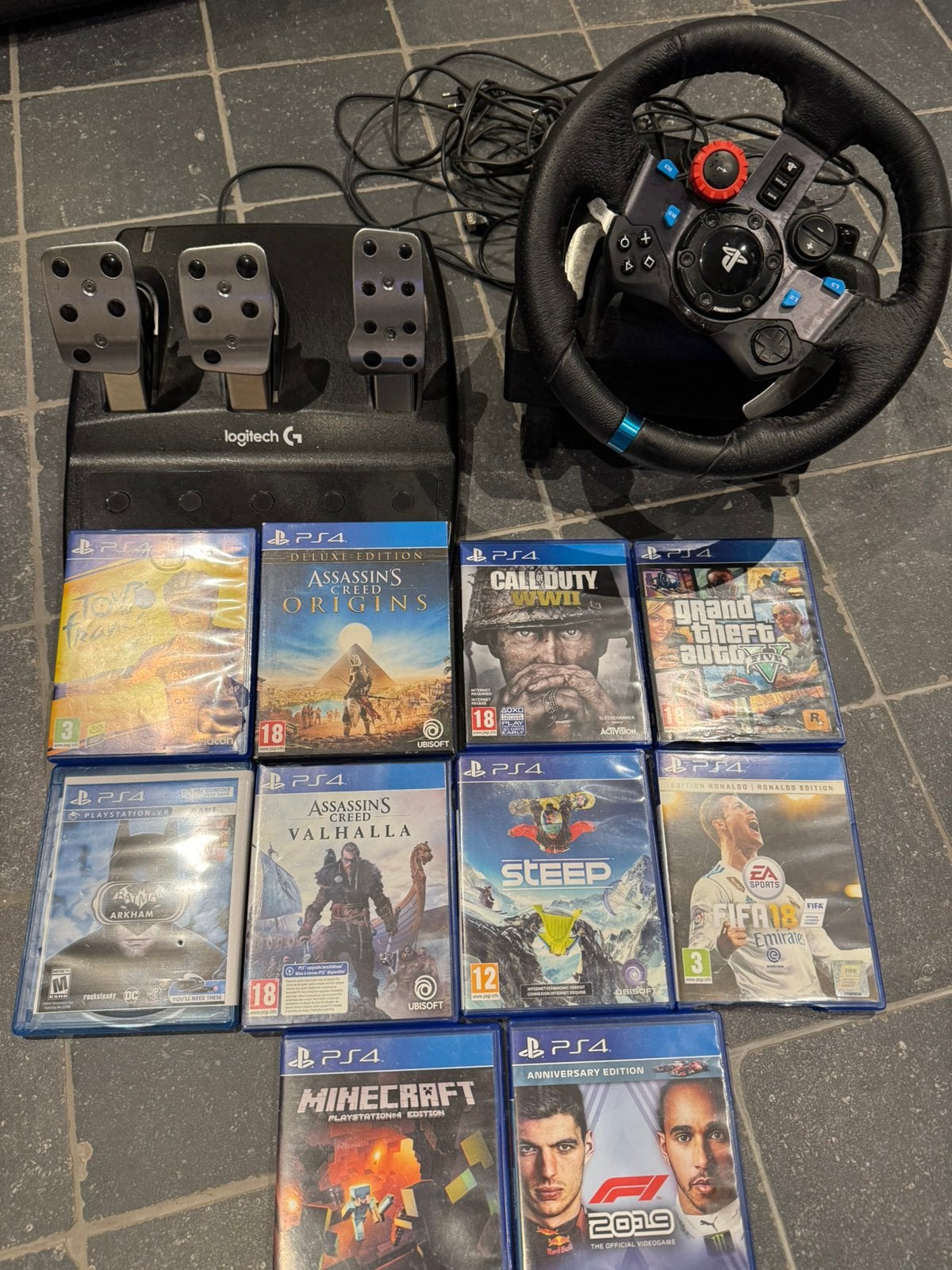 10 PS4 spellen en Race stuur met pedalen, Ophalen of Verzenden, Zo goed als nieuw, PlayStation 4