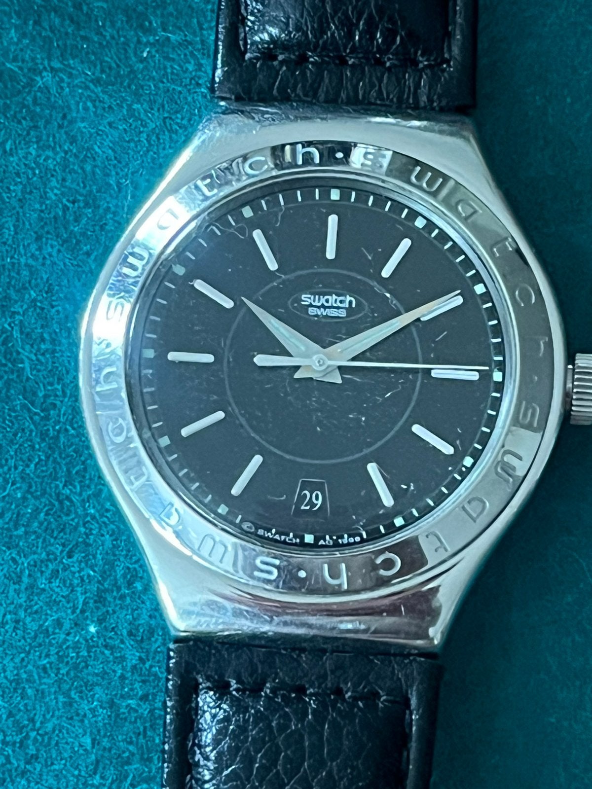 SWATCH IRONY AUTOMATIC SWATCH IRONY AUTOMATIC YAS100G 1993, Bijoux, Sacs & Beauté, Montres | Hommes, Montre-bracelet, Cuir, Swatch