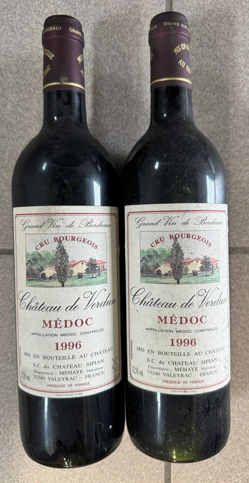 Medoc 1996 Chateau de Verdun, Collections, Pleine, Comme neuf, Enlèvement, Vin rouge