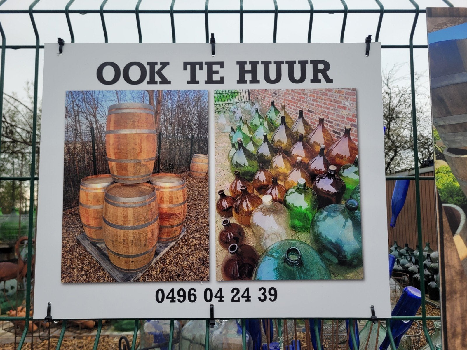 Verhuur wijntonnen & allerlei tuindecoratie voor jou feesten, Ophalen