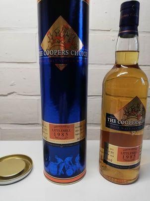 1 fles Littlemill  Cooper's Choice whisky, 28 year, Ophalen of Verzenden, Nieuw, Overige typen, Vol
