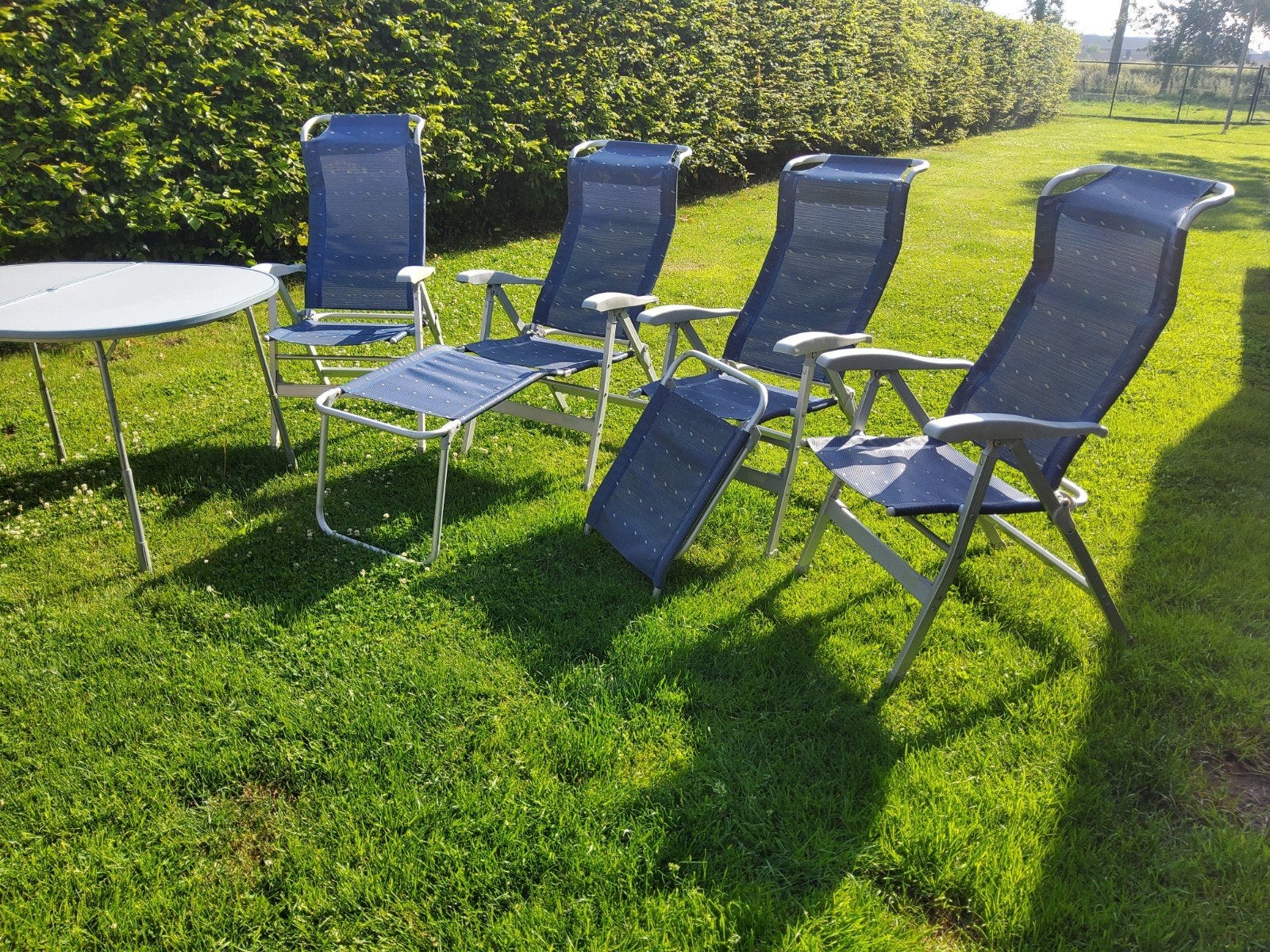 Campeerstoelen + tafel, Caravans en Kamperen, Ophalen