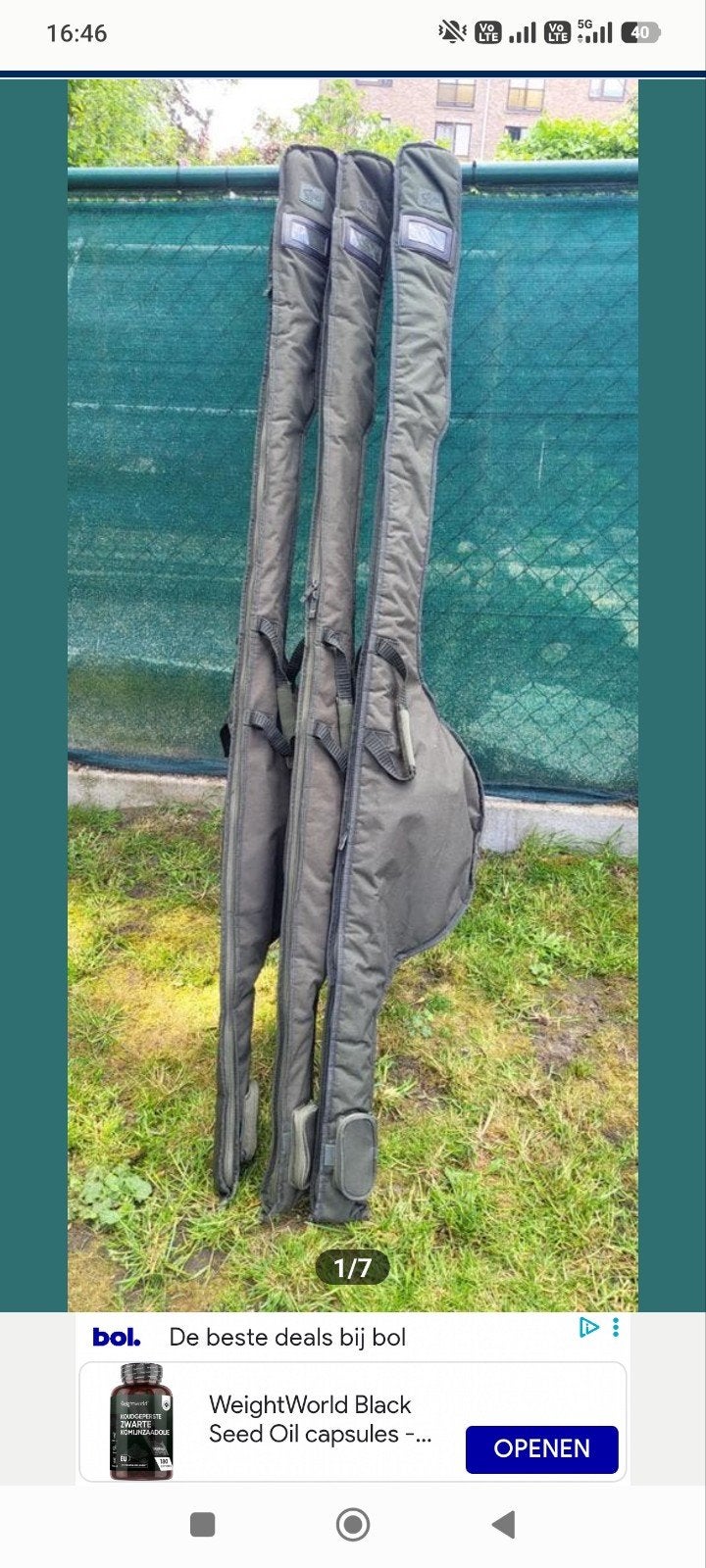 Sonic hengel mollen JRS 3.60m, Ophalen of Verzenden, Zo goed als nieuw, Complete set