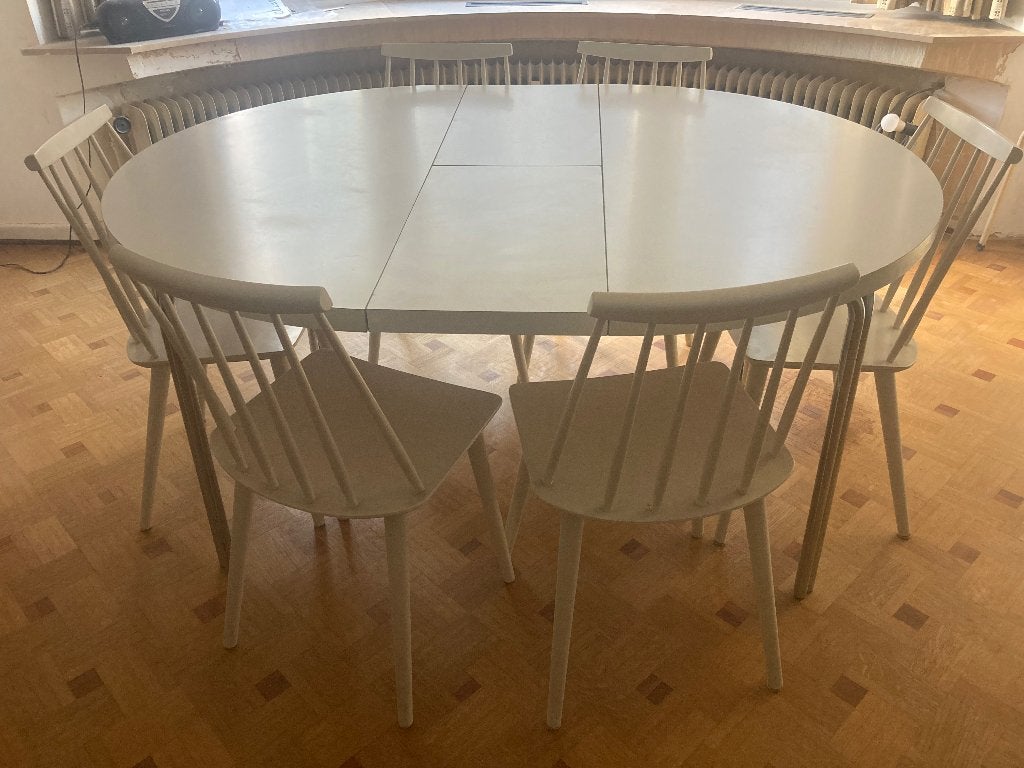Tafel met stoelen, Huis en Inrichting, Tafels | Eettafels, Ophalen, Gebruikt, 100 tot 150 cm, Vijf personen of meer