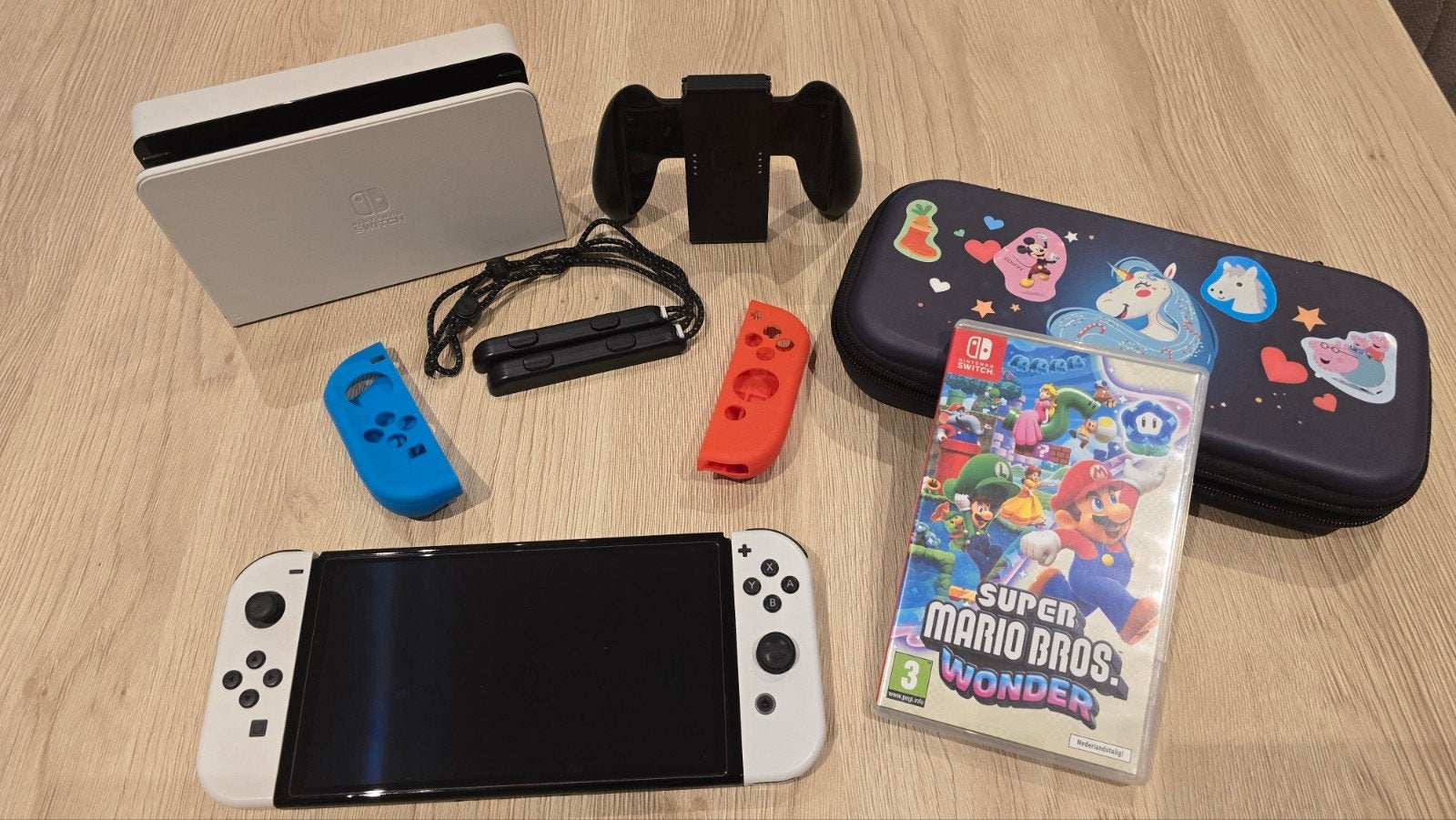 Nintendo switch oled + spel en alle accessoires en doos, Ophalen, Switch OLED