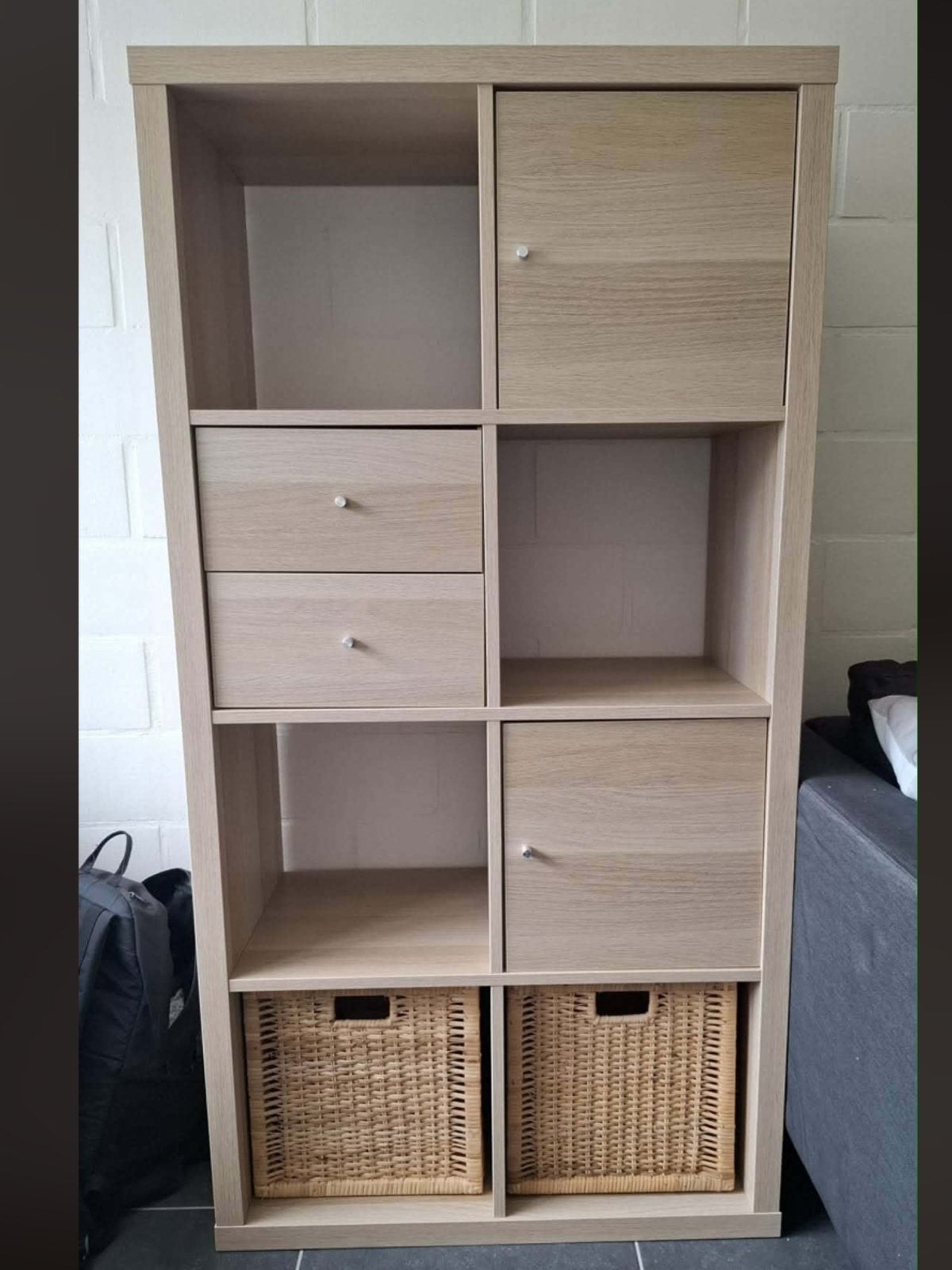 Ikea Kallax kast, prima staat, Ophalen, Met deur(en), 100 tot 150 cm, 50 tot 100 cm