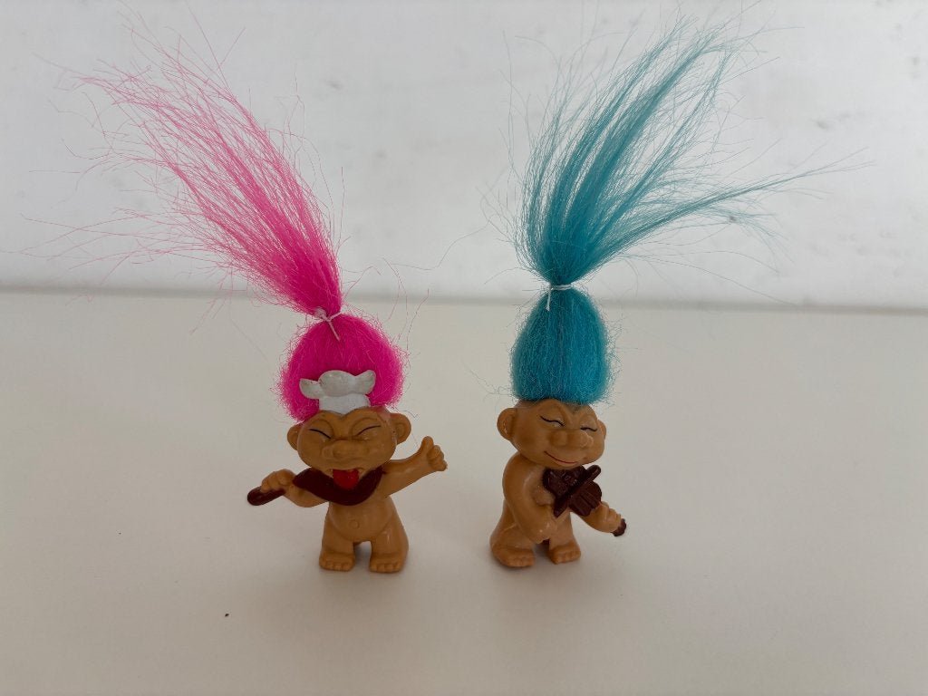 Set van 2 vintage mini trolletjes (jaren 80-90), Ophalen of Verzenden, Zo goed als nieuw