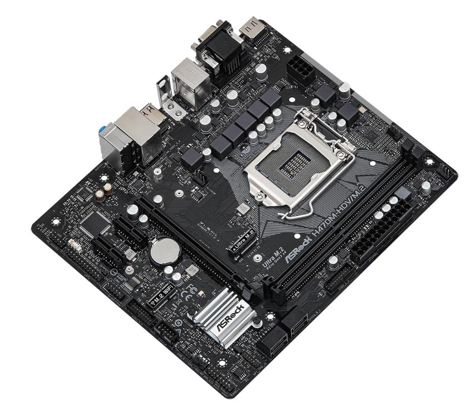 Asrock H470M-HDV/M.2 Socket 1200, Computers en Software, Moederborden, Zo goed als nieuw, Intel, DDR4, Ophalen of Verzenden