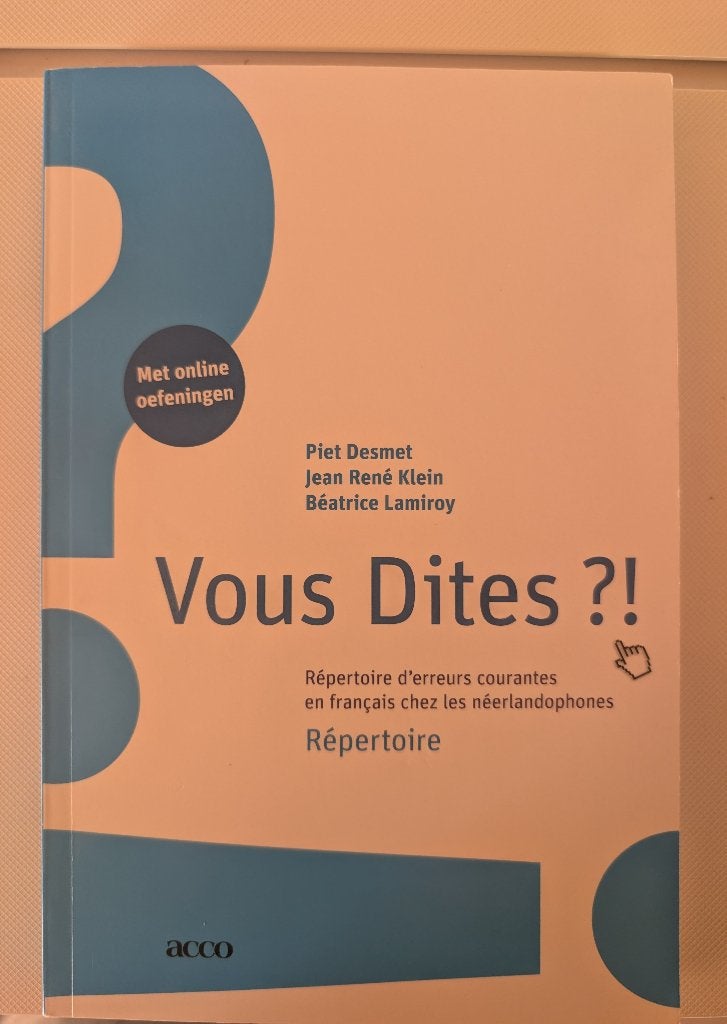 Vous Dites ?! Répertoire, Livres, Livres scolaires, Comme neuf, Français, Secondaire, Enlèvement ou Envoi
