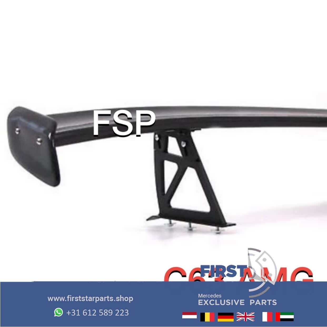W205 C205 C63 AMG kofferbak SPOILER CARBON VLEUGEL 2014-2021, Arrière, Haillon arrière, Utilisé, -