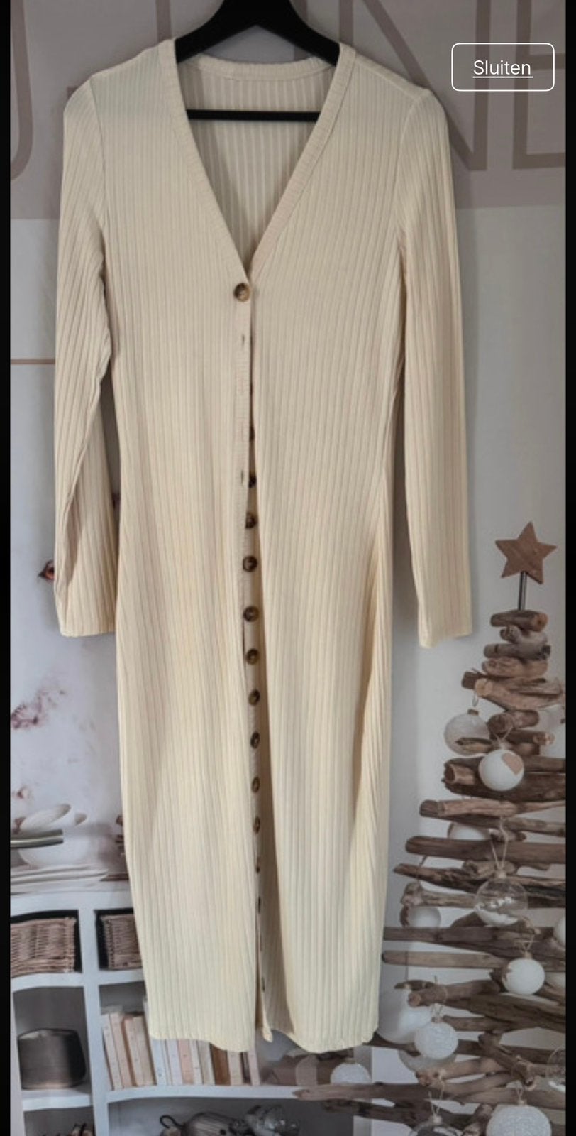 Lange tricot vest voor dames, Kleding | Dames, Ophalen of Verzenden, Nieuw, Maat 38/40 (M), Beige