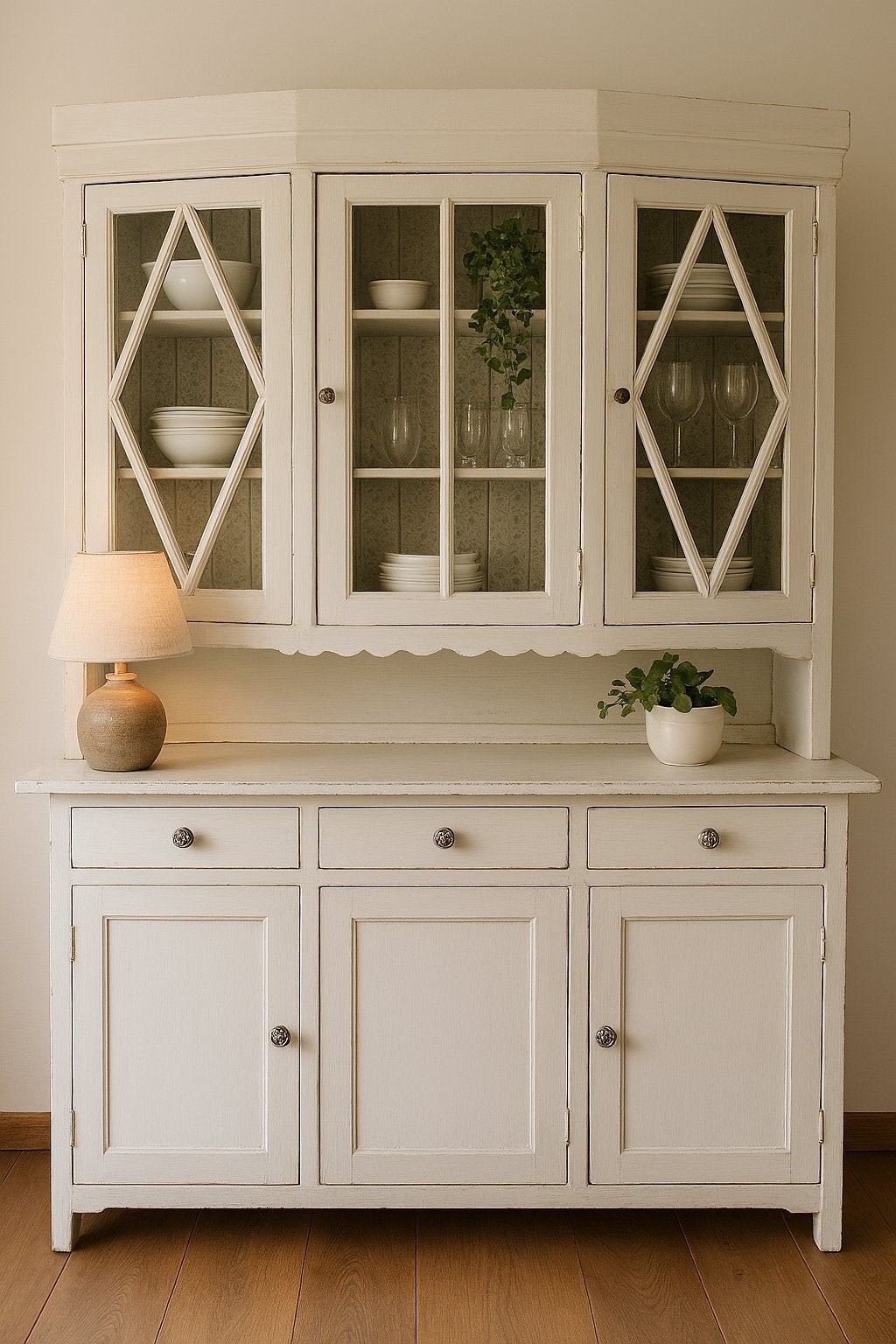 Vintage landelijke kast / servieskast – karaktervol & uniek, Huis en Inrichting, Kasten | Buffetkasten, Ophalen, 150 tot 200 cm
