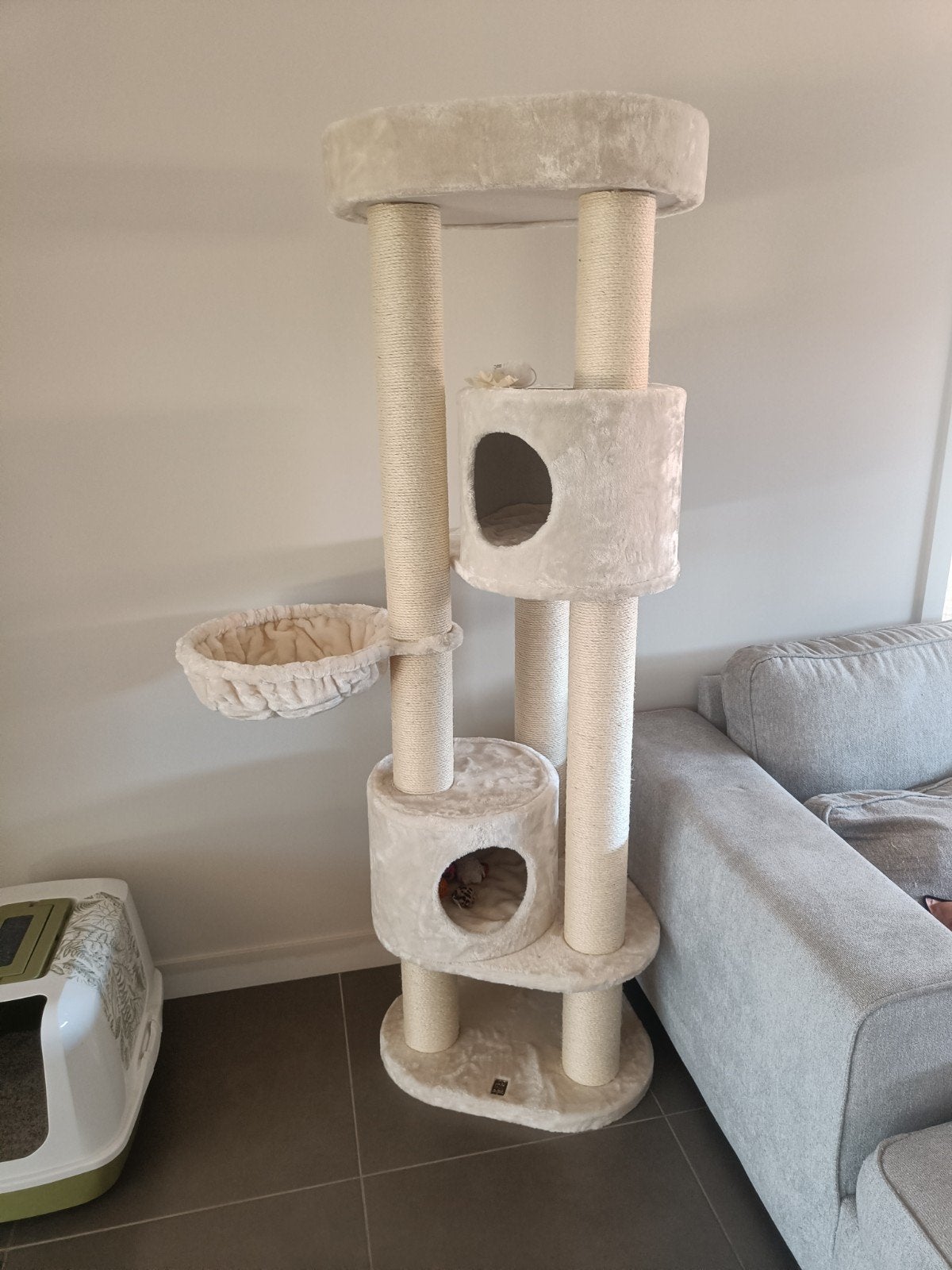 Nieuw: Petrebbels krabpaal Charlotte 180 (Cream), Ophalen, Nieuw, Krabpaal
