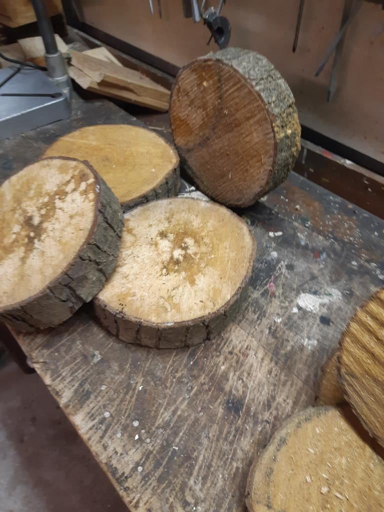 Houten schijven, Ophalen