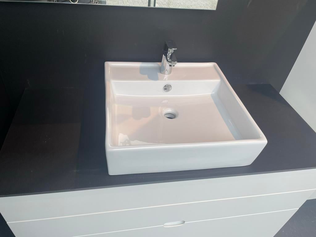 Porseleinen wasbak met Grohe kraan en multi push up, Enlèvement, Neuf, Lavabo ou Évier