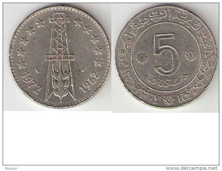 Algeria 5 dinar 1972 km105a.1 vf +, Timbres & Monnaies, Monnaies | Afrique, Envoi, Autres pays, Monnaie en vrac