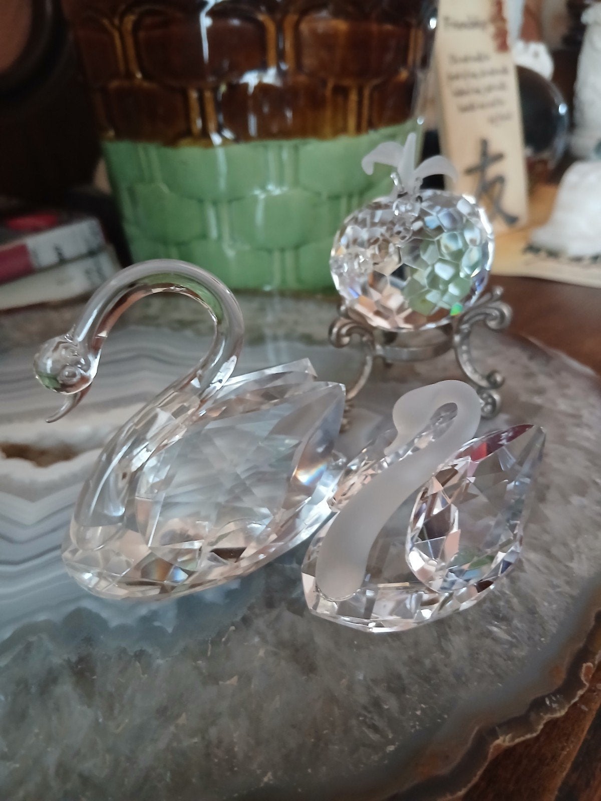 2eendjes en 1 appel met worm kristal, Verzamelen, Swarovski, Ophalen