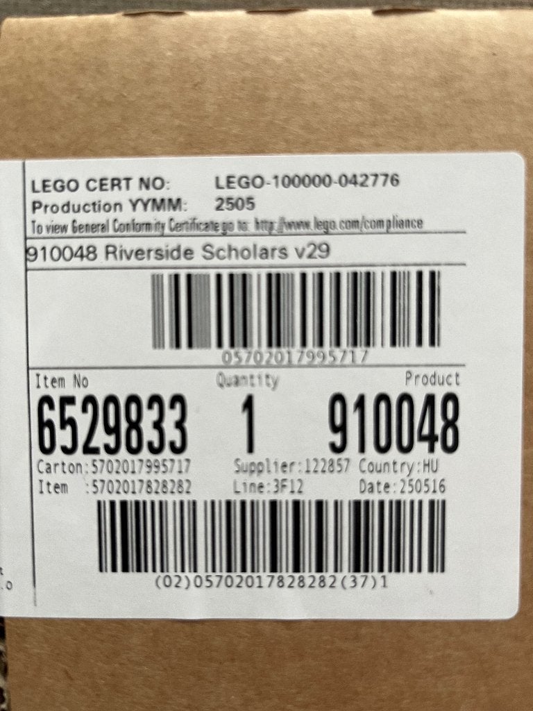 Ensemble Lego Bricklink Riverside Scholars 910048- MISB, Neuf, Enlèvement ou Envoi, Lego, Ensemble complet