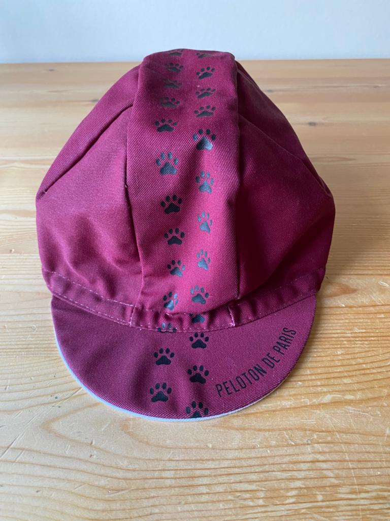 Vintage bordeaux wielerpet van Peloton de Paris ., Sport en Fitness, Wielrennen, Ophalen, Gebruikt, Overige typen