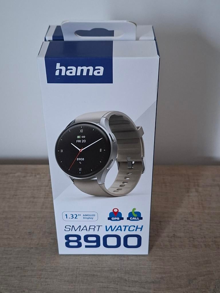 hama 8900 smart watch, Handtassen en Accessoires, Nieuw, Ophalen of Verzenden, Waterdicht, Zilver