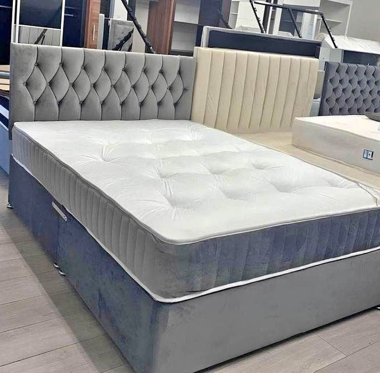 Compleet bed + matras – Alle maten op voorraad, Verzenden, Nieuw, Tweepersoons, Overige kleuren