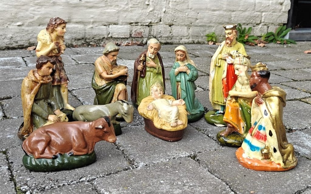 Vintage kerstfiguren, Diversen, Ophalen, Gebruikt