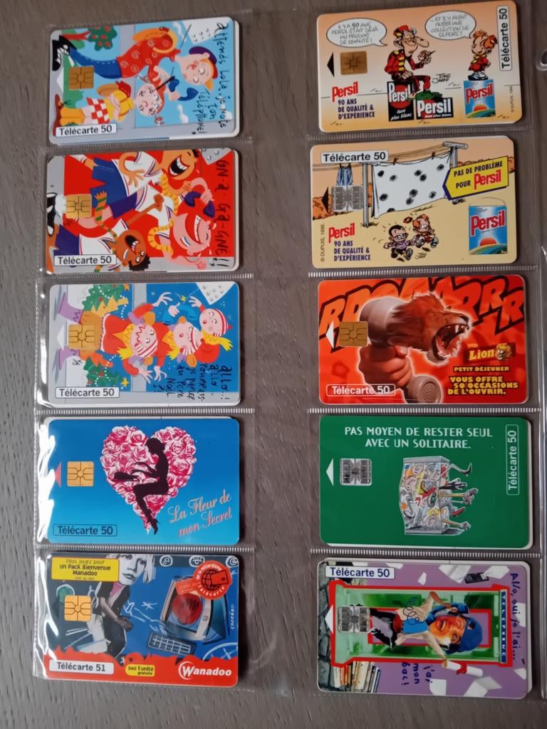 10 telefoonkaarten Frankrijk lot 76T, Verzamelen, Ophalen of Verzenden