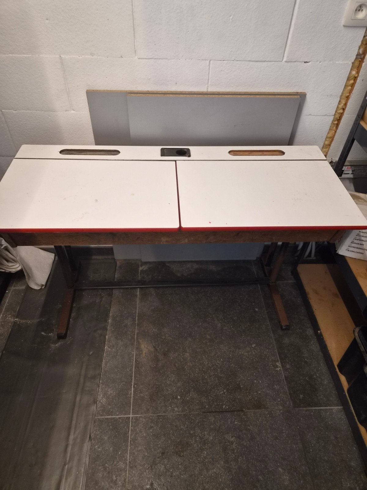 dubbele retro schoolbank, Bricolage & Construction, Tables à dessin, Enlèvement