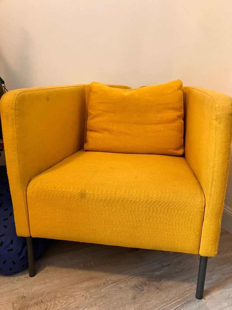 Fauteuil IKEA Ekero jaune, Maison & Meubles, Fauteuils, Enlèvement